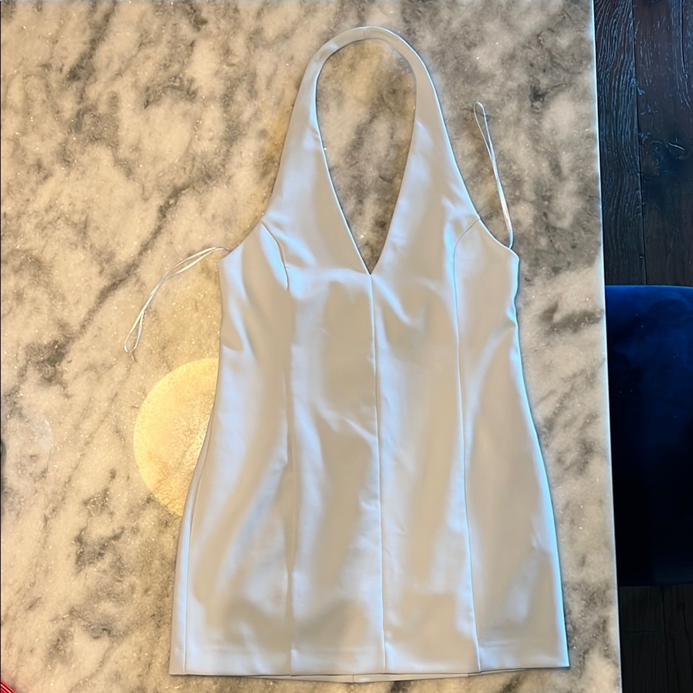 Zara Pastel Blue Halter Dress